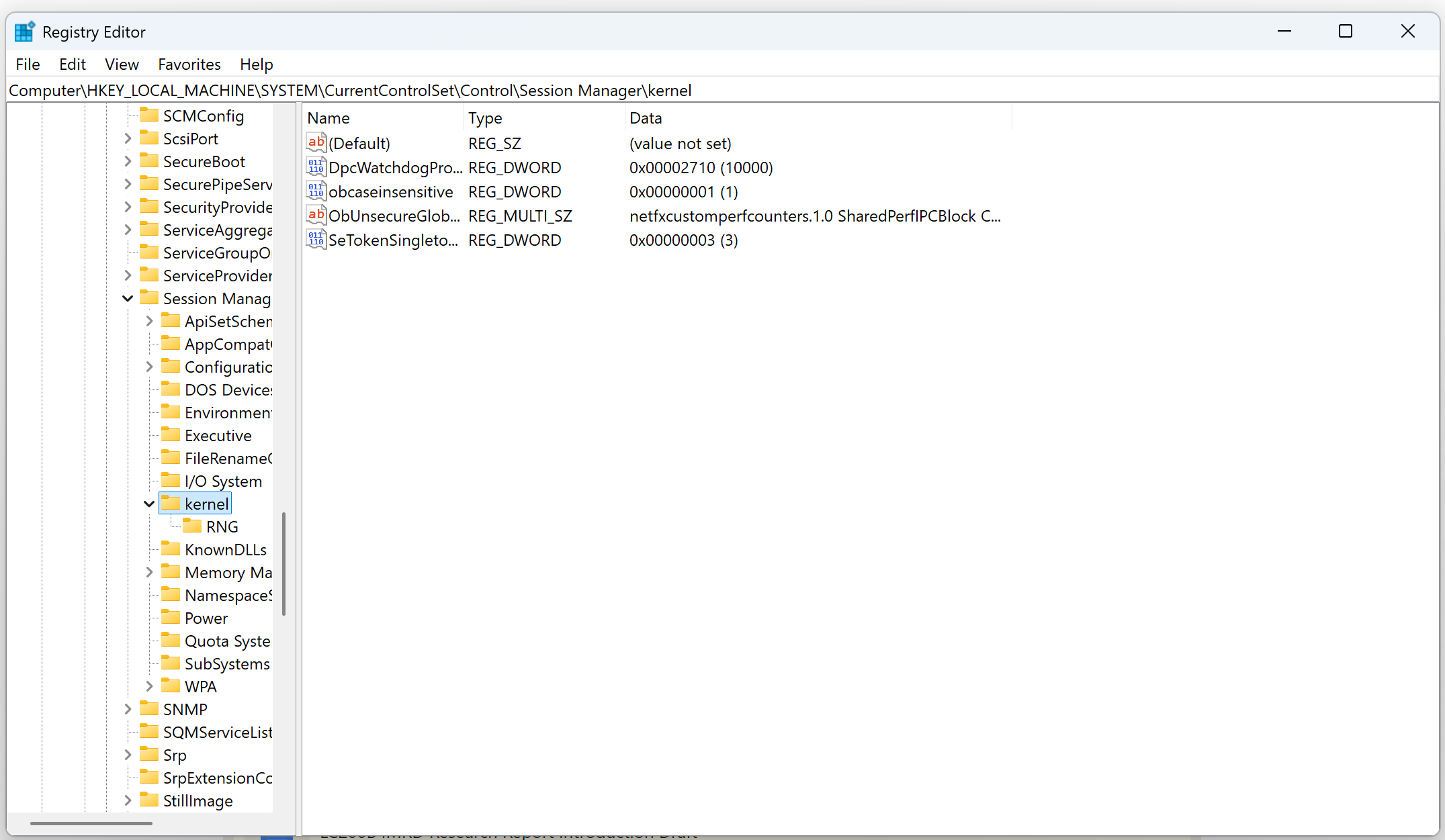 Registry Editor