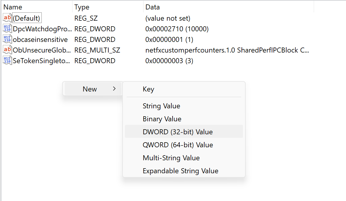 Registry Editor